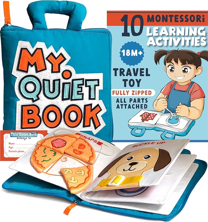 My Quiet Book for Toddlers (Pack of 2) - Travel Essentials for Toddlers 1-3