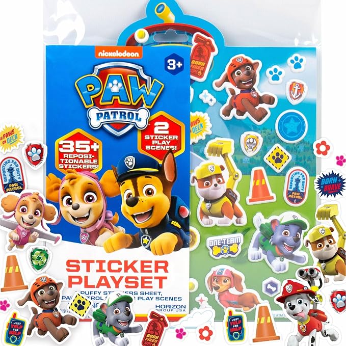 Horizon Group USA Puffy Sticker Playset for Kids, Paw Patrol