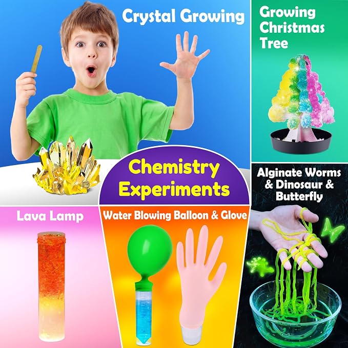 UNGLINGA Science Advent Calendar 2026 for Kids, 24 Days Experiments | Chemistry Set, Crystal, Gemstones, Magic, Christmas Birthday Countdown Gifts for Boys Girls