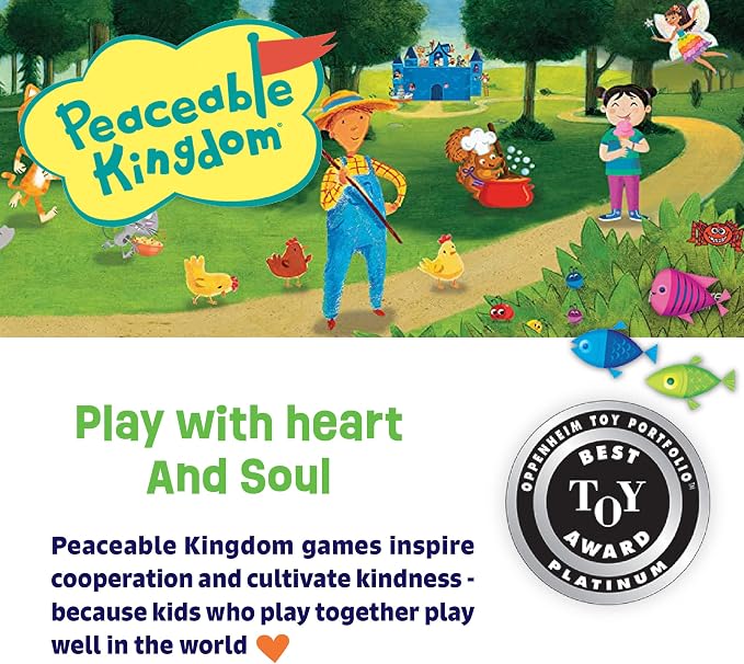 Peaceable Kingdom Fish Stix Award-Winning Strategy Board Game | Kids Ages 6+ Color & Pattern Matching Family Game Night Cooperative Game 2-4 Players Educational Gift for Boys & Girls
