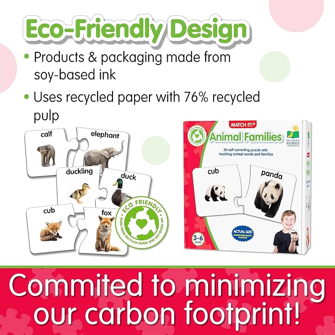 The Learning Journey: Match It! - Animal Families - Learning Animals, Animal Matching Game, Animal Puzzle For Kids, Puzzle For Toddlers, Award Winning Educational Toys