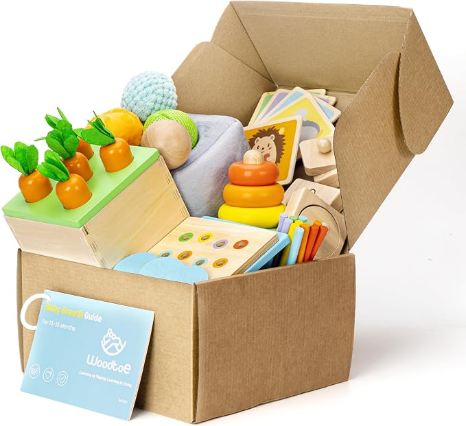 Montessori Toys for 1+ Year Old, Wooden Baby Learning Toys, Object Permanence Box, Color Sorting Sensory Toy, Fine Motor Skills Game, Educational Birthday Toys for Boy Girl 1 2 3 Year Old
