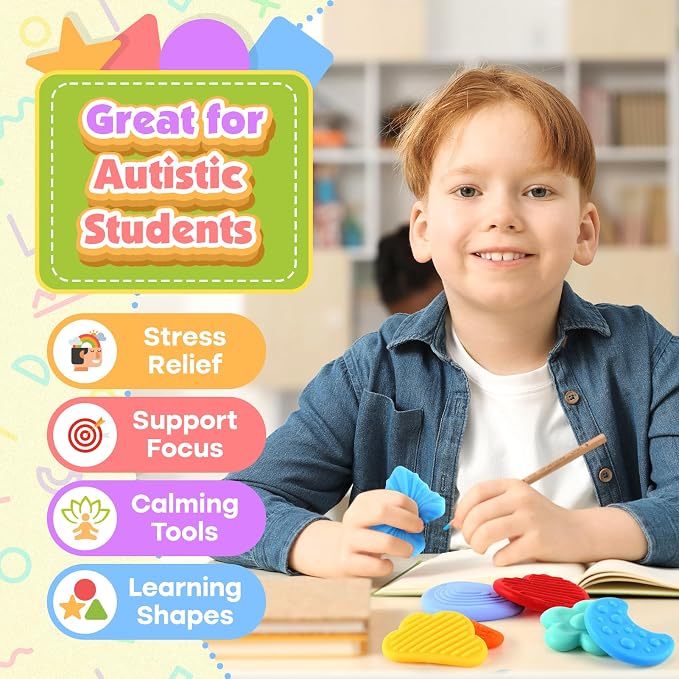 Squishy Fidget Toy Kids Toddlers: 12Pcs Soft Textured Sensory Toys for ADHD | Sensory Fidget Toys for Autistic Children, Classroom Calming Fidgets for Autism, Baby Travel Essential Squeeze Gifts Girl Boy