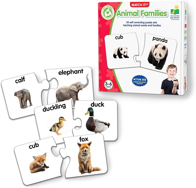The Learning Journey: Match It! - Animal Families - Learning Animals, Animal Matching Game, Animal Puzzle For Kids, Puzzle For Toddlers, Award Winning Educational Toys