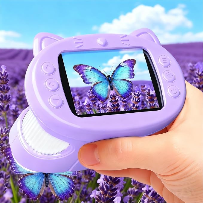 Handheld Digital Mini Microscope for Kids: 1000X 4K 2.4" Microscopes Toys | Portable Pocket STEM Electronic Learning Educational Science Kit 8-12 Birthday Gift 4 5 6 7 Year Old Boy Girl