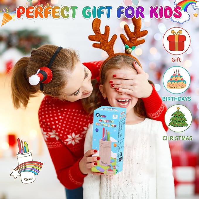 FCSONU Montessori Sorting & Fine Motor Skills Toys for Toddler 1-3(Pen Box) | 3in1 Sorting Box | Coin Box Toy, Learning Color Sorting Toys Sensory Toys, Easter Christmas Birthday Gifts for Boys Girls Kid