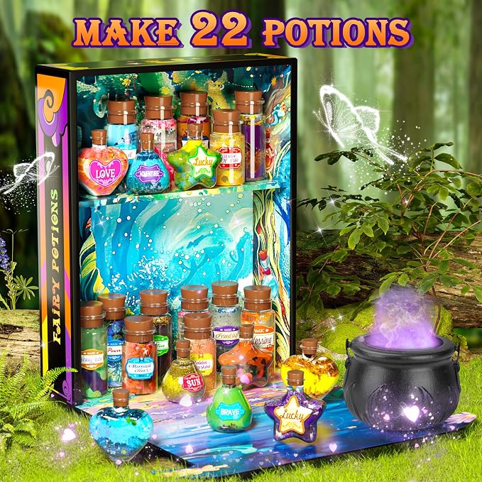 Potion Kits for Kids, Magic Mix Potion Set for Kids Ages 6-12, Mystery Potion Making Art & Craft Gift Toy for Christmas, Halloween & Birthday