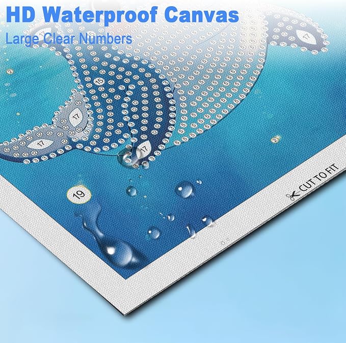DOZEEZOP 12-Pack Small Diamond Art Kits for Kids 6-12, Water-Animals 7"x7" | 5D Diamond Painting, Partial Round & Special Drills, Desktop & Wall Decor, Beginner DIY Craft, Stress Relief Gift