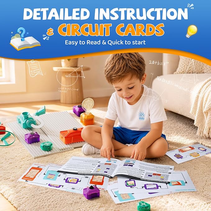 Science Kits for Kids, 38 Circuits STEM Toys, 220+ Projects Experiments | Learning Education toys, Kids Circuit Building Kits, Electronics Exploration Gift for Boys Girls Ages 4 5 6 7 8 9 10 11 12