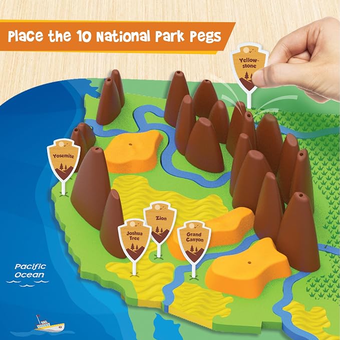 Imagimake Mapology Physical Features of USA, Geography Game for Kid Age 8+ | Educational 3D Jigsaw Puzzle, Learn Mountains, Rivers & Volcanoes, Back to School Gift for Boys & Girls Ages 8-12 Years Old