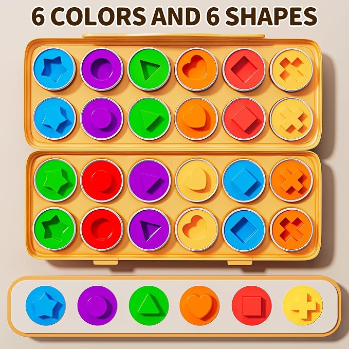 JUKUDAHU Matched Eggs Toys for 18M+ Year Old - Shape Color Sorting Games | Kids Easter Eggs, Sensory Toys, Preschool Educational Toy, Gifts for Boys and Girls 2+