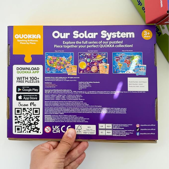 Puzzles for Kids Ages 4-6 - 70 Pcs Jigsaw Preschool Kids Puzzles Ages 5-8 | 70 Pcs Jigsaw Floor Solar System Puzzle - 50 Cards with 400+ Space Facts - Planet-Shaped Educational Gift for Girls and Boys
