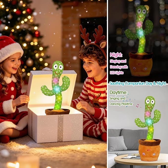 Emoin Talking Cactus Toy, Interactive Toys Dancing Cactus Toy Mimicking Repeating What You Say, Toddler Infant Baby Toys Gifts for 6 7 8 9 10 Month Old Baby Toys for 1 2 3 Year Old Boy Girl | Mimicking Repeating What You Say, Toddler Infant Baby Toy Gi...
