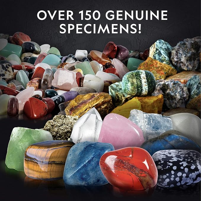 National Geographic Rock Bingo and Gemstone Trivia Game for Kids | 150+ Rocks and Minerals, Rock Bingo, Mineral Memory, Gemstone Trivia and Card Games, Geology Learning, Family Game