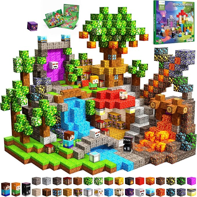 Magnetic Blocks, 100PCS Toys Building Cube Birthday Gifts for Kids | Magnetic Cubes, 0.8 inches Building Blocks, STEM Construction Toys Christmas Birthday Gifts for Kids Boys Girls