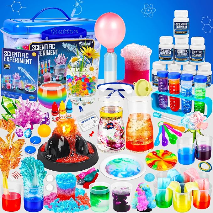 Science Kit for Kids,120 Science Lab Experiments,Scientist Role Play | STEM Educational Learning Scientific Tools,Birthday Gifts and Toys for 6 7 8 9 Years Old Boys Girls Kids