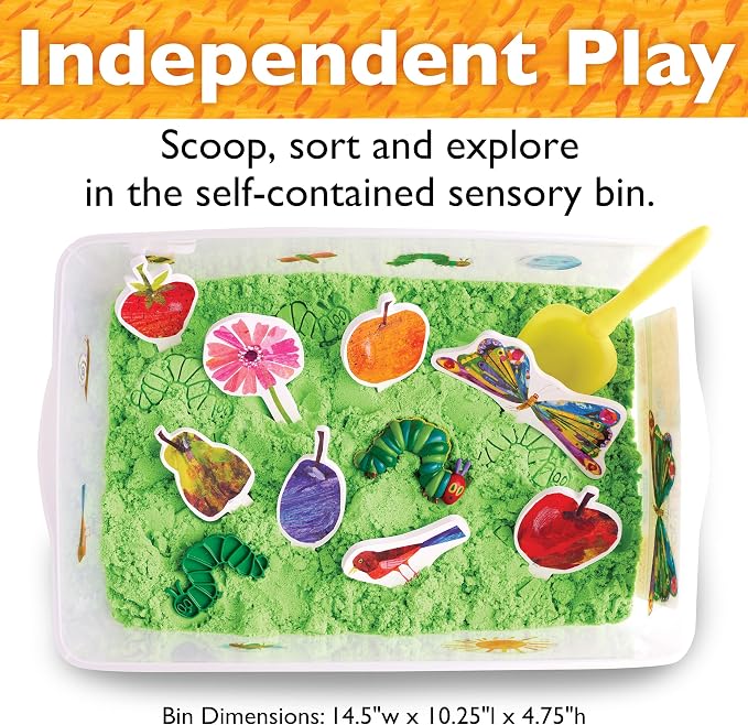 Creativity for Kids The Very Hungry Caterpillar Sensory Bin - Toddler Sensory Toys from The World of Eric Carle Books, Preschool Learning Activities and Fine Motor Toys for Toddlers (Ages 3+)