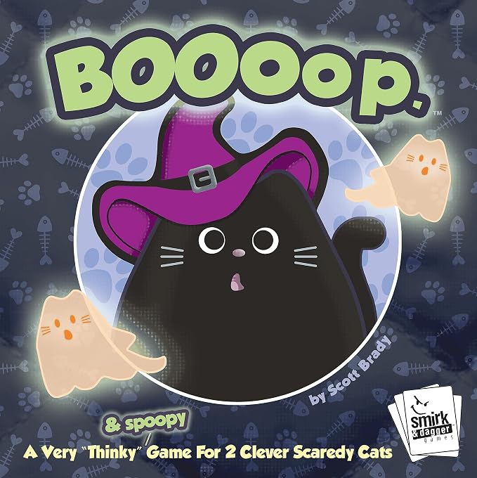 BOOoop by Smirk & Dagger: Adorable 2 Player Strategy Board Game | with 34 Cat and Kitten Pieces, Halloween edition with NEW Ghost cats, A for Couples, Family, Adults and Kids Ages 10 and Up
