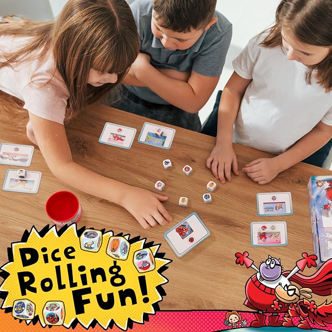 Dog Man Big Jim Begins Roll-O-Rama Dice Game, Family Game, Ages 6+