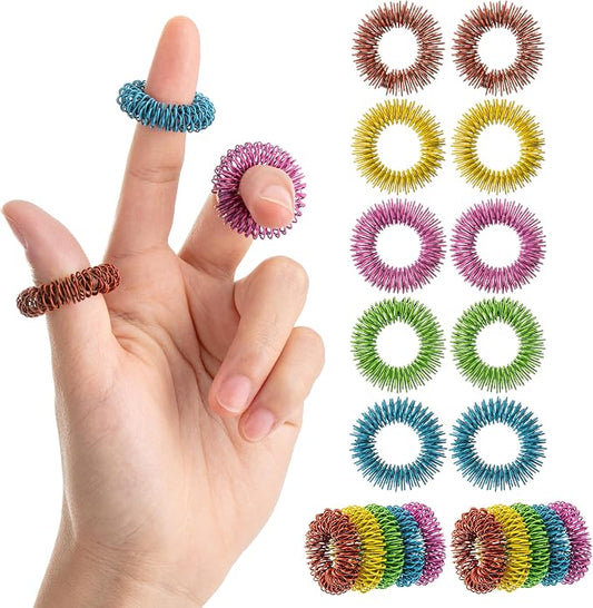 Mr. Pen- Spiky Sensory Rings, 10 Pack, Colorful | Stress Relief Fidget Sensory Toys, Fidget Ring for Anxiety, Massager, Individuals with BFRB, ADHD and Attention Disorder