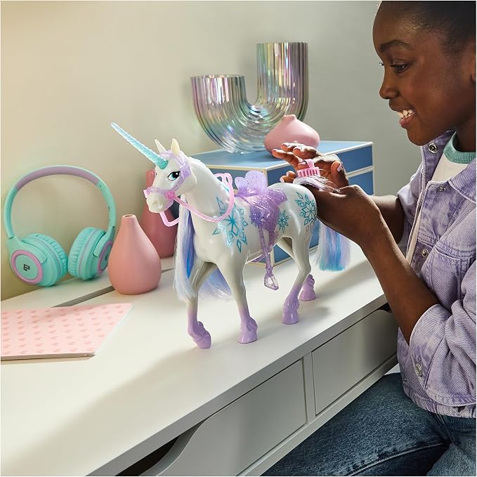 Unicorn Academy 11-inch Glacier Figure, Dolls & Unicorn Toys, Ages 4+ | Power of Friendship, Poseable Head, Brushable Mane & Tail, Recreate Show Moments, Storytelling Play, Birthday Gifts for Girls