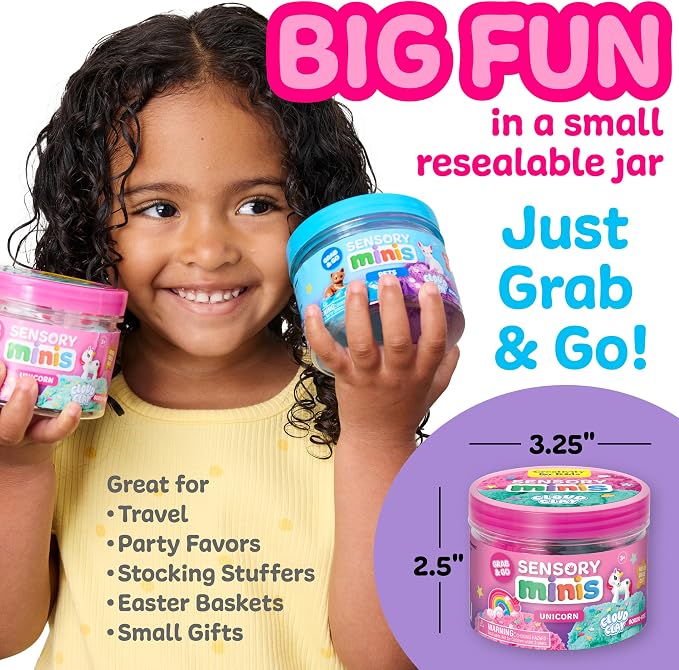 Creativity for Kids Sensory Minis Unicorn Kit | Cloud Clay Sensory Toy for Kids | Summer Activities | Mess-Free, Screen-Free Travel Activity for Kids (Ages 3+)