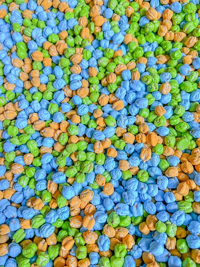 Colored Chickpeas for Sensory Play and Sensory Bins - Many Different Seasonal Colors (4 Cups, Dinosaur)