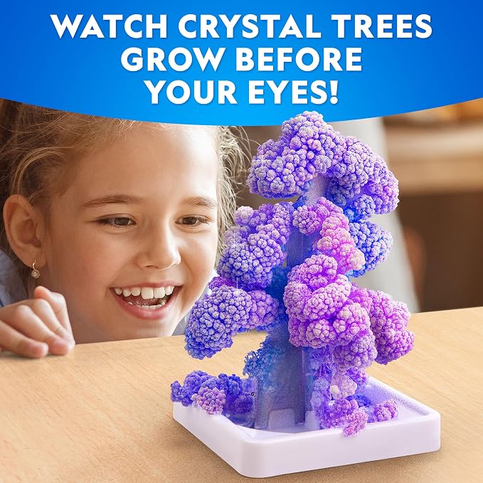 National Geographic Crystal Growing Kit with 5 Unique Activities | Glow-in-the-Dark Crystal, Underwater Crystals, Crystal Trees and Dinosaur Figure, STEM Science Activity, Birthday Gift