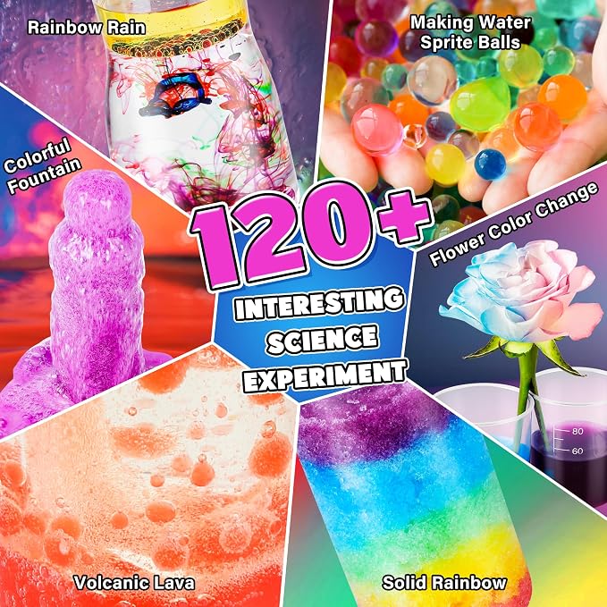 Science Kit for Kids,120 Science Lab Experiments,Scientist Role Play | STEM Educational Learning Scientific Tools,Birthday Gifts and Toys for 6 7 8 9 Years Old Boys Girls Kids