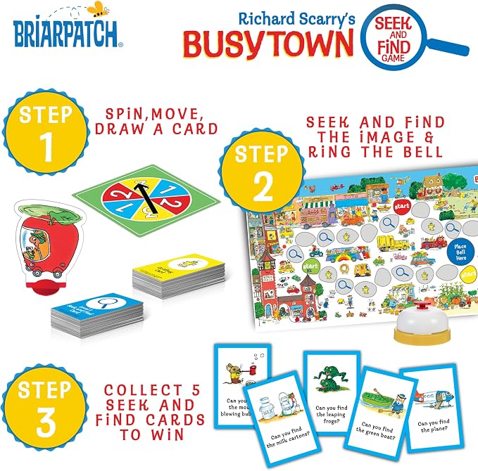 Richard Scarry's Busytown Seek & Find Game, Preschool Learning, Ages 3+