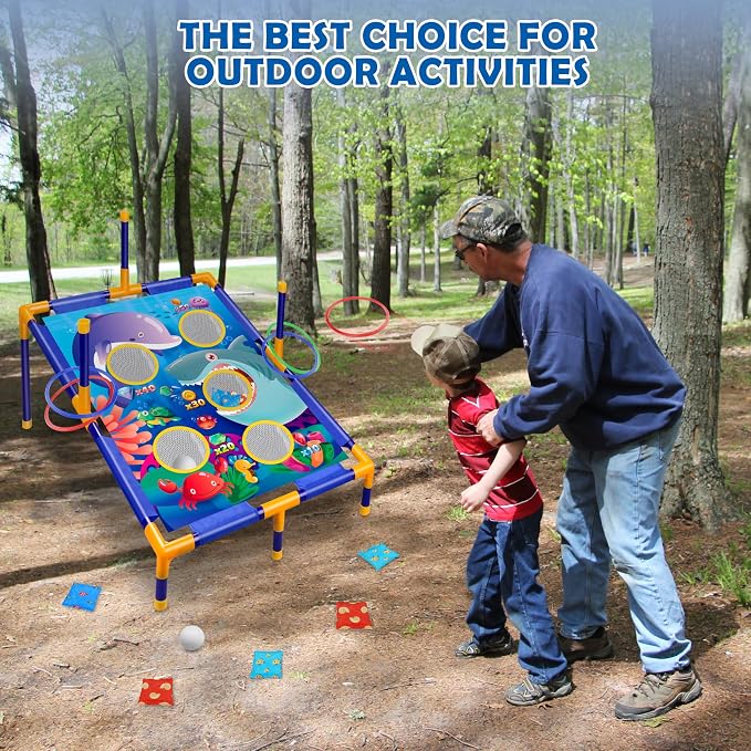 Animal Bean Bag Toss Game Toy Outdoor Toss Game | Family Party Party Supplies for Kids, Gift for Boys Birthday or Christmas for Toddlers Ages 3 4 5 6 Year Old