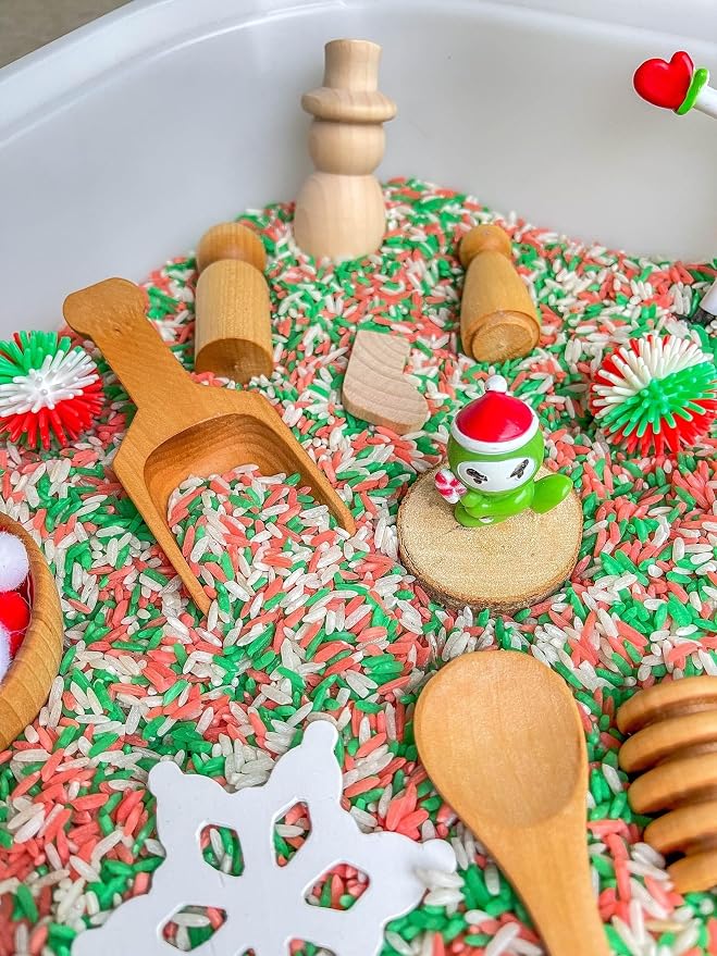 Kids Sensory Bins Montessori Sensory bin, Sensory Toys, Sensory Bins, Sensory Bin for Preschoolers (Christmas RGW)