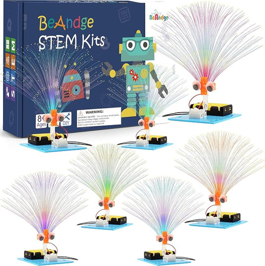 7 Set Bulk STEM Science Kits, STEM Toys for Kids Crafts Classroom | Circuit Kit for Boys Girls Gifts, Fiber Optic Lights Experiments for 4th 5th Grade, Group Activities Projects Party Favors
