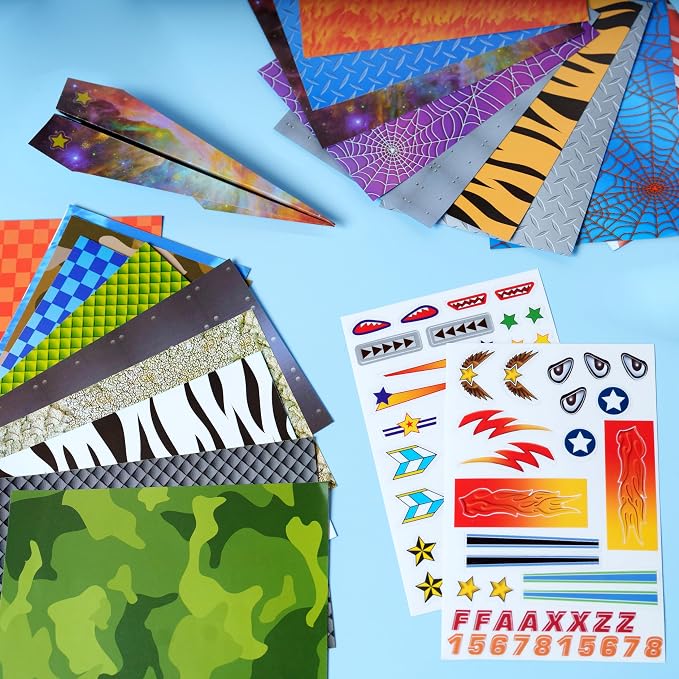 Creativity for Kids Paper Airplane Kit, Make 20 Airplanes