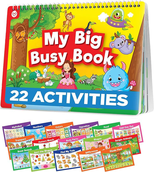 Doctor Jupiter Montessori Preschool Busy Book for Kids Ages 3+ | Birthday Gift for 3 year old Boys & Girls, Montessori Preschool Busy Book, Learning Activity, Educational Travel Toy