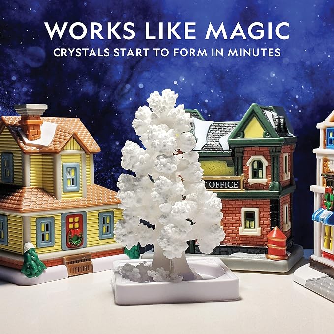 National Geographic Crystal Growing Craft Kit to Create a Crystal Garden | Fast 6-Hour Growing Time, Colorful Crystal Garden, Art Project, Real Geode Specimen, STEM Crafts for 8-12, Birthday Gift
