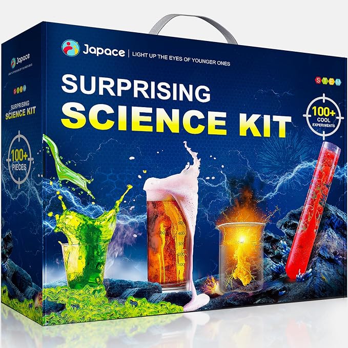 Japace 100+ Experiments Science Kit for Kids, Chemistry and Physics Set | STEM Toys for Boys Girls, Cool Boy Christmas Birthday Gift Ideas