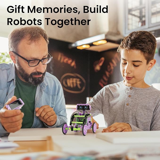 Sillbird Solar Building Robot Kit, 12-in-1 STEM Gift for Boys Aged 8-14 | Powered by the Sun, Engineering Skills, Birthday Presents for Kids, Learn Through Solar Power Play, 190 Pieces