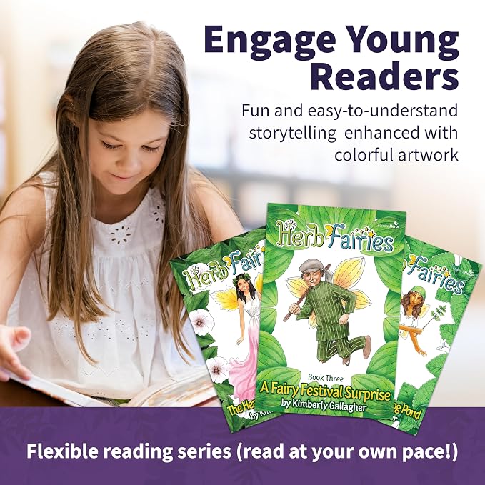 Herb Fairies 13 Plant Story Books Set, Includes a Digital Learning System | Fairy Books for Kids, Children’s Books About Fairies, Audiobooks, Crafts, Printables & Games, Interactive Educational Stories