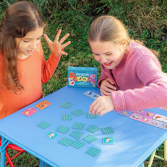 eeBoo Little Birds Memory & Matching Game, Ages 4+, 1-4 Players | Introduces common backyard bird species. Sharpens recognition, concentration & memory skills. Includes 36 tiles, 18 pairs