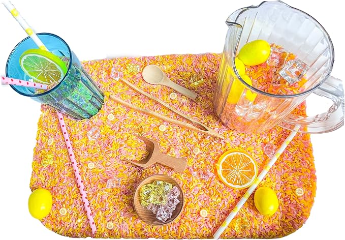 Kids Sensory Bins Montessori Sensory bin, Sensory Toys, Sensory Bins, Sensory Bin for Preschoolers (Lemonade)