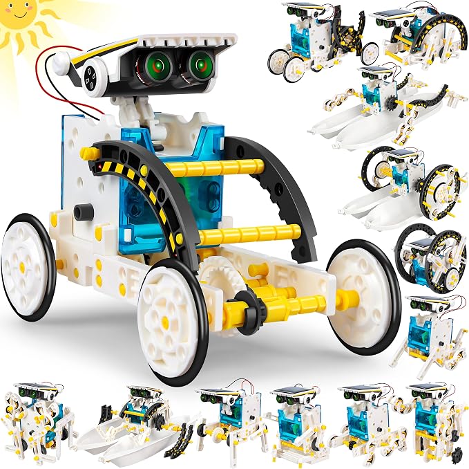STEM 13-in-1 Solar Power Robots Toy,Educational Experiment DIY Robotics Kit | Science Toy Solar Powered Building Robotics Set Age 8-12 for Boys Girls Kids Teens to Build