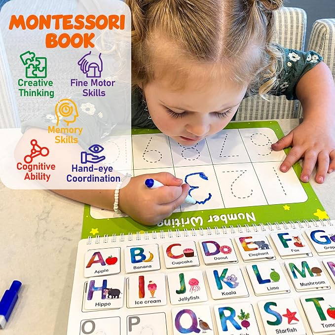 BenBen Busy Book for Toddlers 3-5, Pre-Assembled, 30 Pages, Airplane Toys | Preschool Learning Activities, Montessori Learning Toys, Educational Activity Book, Arts and Crafts for Kids, Birthday Gift