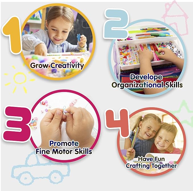 Olly Kids Craft Kit, Arts & Crafts Supplies Set for Kids Ages 4-8