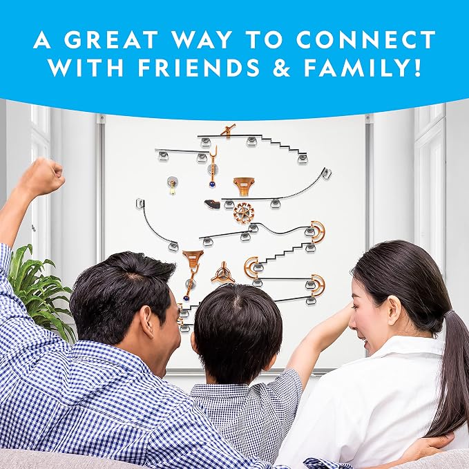 National Geographic Magnetic Marble Run STEM Building Set for Kids | Magnetic Track and Trick Pieces, Marble Maze, Engineering Toy, Creative Construction, STEM Project for Kids and Adults