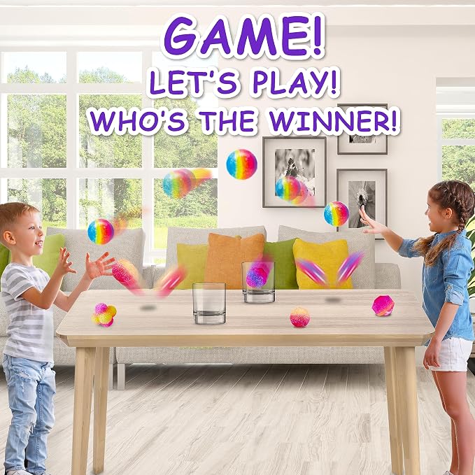 Party Favors Bouncy Ball Kit for Kids, FunKidz Make Colorful Magic Bouncing Ball Individual Pack 12 Bottles Making Bouncy Balls Activities Kits for Boys and Girls Ages 6+