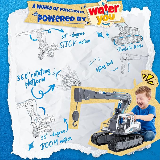 Hydraulic Crane Truck STEM Building Toy, 134 Pcs Engineering Kit for Kids | DIY Construction Kit, Hydraulic Robot Arm, No Battery Required, Mechanical Learning, Assembly Toy, STEM Engineering Activity