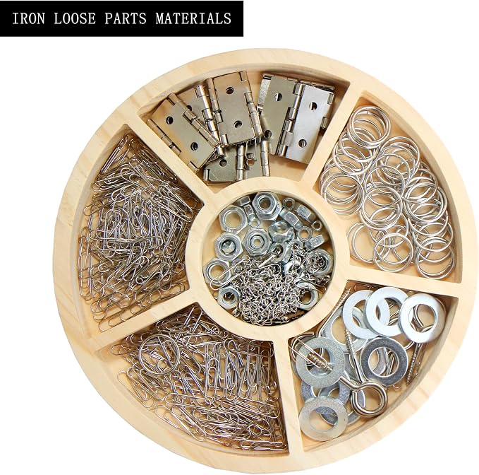 Metal Loose Parts Learning Kit with Magnetic Board and Tray Set, STEAM Activities for Kids Ages 3+, Montessori & Reggio-Inspired Kindergarten Preschool Classroom Materials