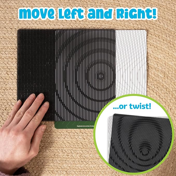 Mindful Motions Sensory Cards, Discover, 12 Dynamic Patterns and 2 Sliders | Screen-Free Visual Sensory Toys