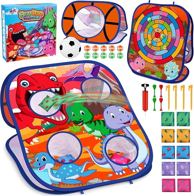 Animal Bean Bag Toss Game Toy Outdoor Toss Game | Family Party Party Supplies for Kids, Gift for Boys Birthday or Christmas for Toddlers Ages 3 4 5 6 Year Old